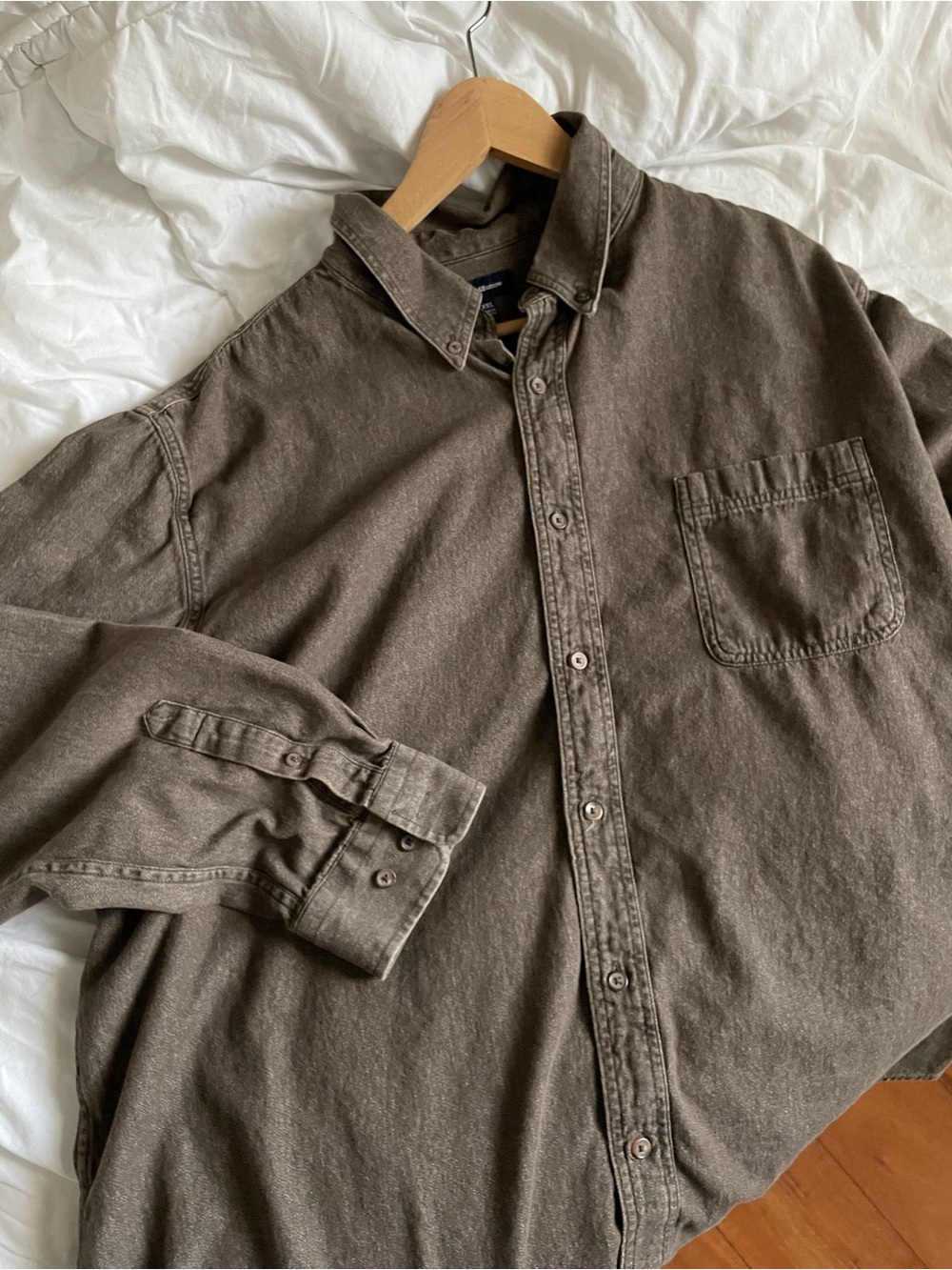 Croft & Barrow brown denim button down